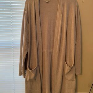 Barefoot Dreams Cream Cozy Open Front Cardigan